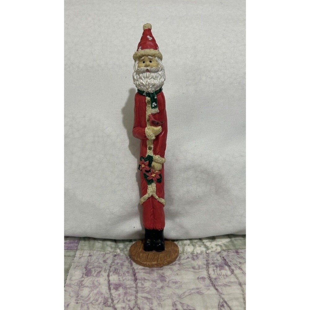 Vintage (1990’s) Pencil Stick Santa Claus Figurine Resin Holidays